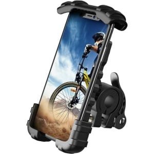 Lamicall Bike Phone Holder, Motorcycle Phone Mount – Motorcycle Handlebar Cell Phone Clamp, Scooter Phone Clip for iPhone 15 Pro Max/Plus, 14 Pro Max, S9, S10 and More 4.7″ to 6.8″ Smartphones